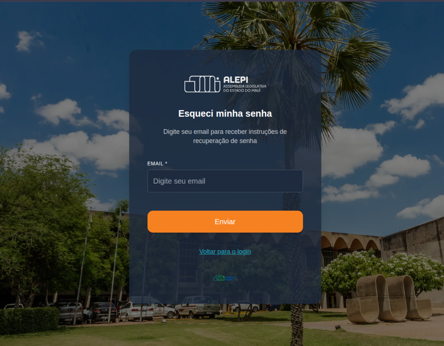 Formulário de Recuperação de Senha